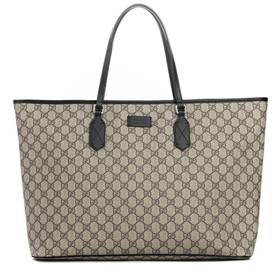 Gucci GG Supreme Appia Canvas Tote Bag, Beige and Ebony