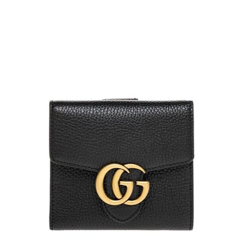 Gucci GG Marmont Leather Folding Wallet, Black
